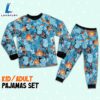 Disney Pixar Seamless Elemental Ember and Wade Tropical Blue Pajamas Set - Movie Cartoon Holiday Pajamas