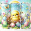 Easter Chick Nest 20 Oz Skinny Tumbler , Easter Sublimation, Easter Tumbler 2 Easter Chick Nest 20 Oz Skinny Tumbler , Easter Sublimation, Easter Tumbler