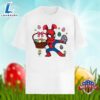 Funny Spider Man With Easter Egg Graphic Shirt