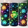 Glowing Shamrocks 20 Oz Skinny Tumbler, St Patrick's Day Tumbler, Shamrock Tumbler 3 Glowing Shamrocks 20 Oz Skinny Tumbler, St Patrick's Day Tumbler, Shamrock Tumbler