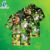 Leprechaun Riding Unicorn St Patrick Green Vintage Hawaiian Shirts 2025