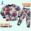 Personalized Name Spidey Man Friends Vs Venom Comic Pajamas - Movie Cartoon Holiday Pajamas