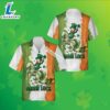 St Patrick Leprechaun Riding Unicorn Shamrock Green Hawaiian Shirts 2025