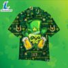 St Patrick Skull Beer Horseshoe Green Hawaiian Print Shirt Womens 2025