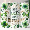 St. Patrick's 20 Oz Skinny Tumbler, Shamrock Tumbler, St Patrick's Day Tumbler