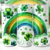 St Patrick's Day Rainbow 20 Oz Skinny Tumbler, Shamrock Tumbler, St Patrick's Day Tumbler 2 St Patrick's Day Rainbow 20 Oz Skinny Tumbler, Shamrock Tumbler, St Patrick's Day Tumbler