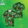 St Patricks Leprechaun Shamrock Gold Coin Green Tropical Button Up Shirt 2025