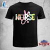 Stethoscope Scrub Nurse Life Easter Day Cute Bunny With Eggs Funny Easter Shirt