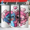 Stitch and Angel Tumbler - Cute Couple Valentine's Day Tumbler