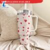 Valentine's Day 40oz with Handle and Straw Pink Hearts Tumbler - 40oz Tumbler with Handle 3 Valentine's Day 40oz with Handle and Straw Pink Hearts Tumbler - 40oz Tumbler with Handle