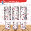 Valentines Pattern 40 oz 2 piece Tumbler Wrap Valentines day - 40oz Tumbler with Handle