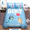 Cartoon Bluey Bedding Set Quilt Cover V5