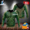 Celtic Cross St Patricks Day Green 3D Art Hoodie 2025