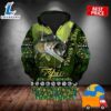 Fishing Irish St Patrick Green 3D Art Hoodie 2025