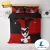 Halloween Joker And Harley Quinn Design Black x Red Bedding Set 3 Halloween Joker And Harley Quinn Design Black x Red Bedding Set