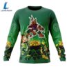 NHL Arizona Coyotes Special Design For St.Patrick Day Long Sleeved Sweatshirt 4 NHL Arizona Coyotes Special Design For St.Patrick Day Long Sleeved Sweatshirt