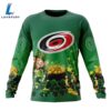 NHL Carolina Hurricanes Special Design For St.Patrick Day Long Sleeved Sweatshirt 5 NHL Carolina Hurricanes Special Design For St.Patrick Day Long Sleeved Sweatshirt