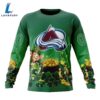 NHL Colorado Avalanche Special Design For St.Patrick Day Long Sleeved Sweatshirt 4 NHL Colorado Avalanche Special Design For St.Patrick Day Long Sleeved Sweatshirt
