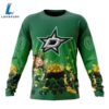 NHL Dallas Stars Special Design For St.Patrick Day Long Sleeved Sweatshirt 4 NHL Dallas Stars Special Design For St.Patrick Day Long Sleeved Sweatshirt