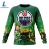 NHL Edmonton Oilers Special Design For St.Patrick Day Long Sleeved Sweatshirt 5 NHL Edmonton Oilers Special Design For St.Patrick Day Long Sleeved Sweatshirt