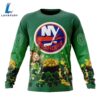 NHL New York Islanders Special Design For St.Patrick Day Long Sleeved Sweatshirt 4 NHL New York Islanders Special Design For St.Patrick Day Long Sleeved Sweatshirt