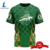 Personalized NHL Minnesota Wild Full Green Design For St. Patrick's Day All Over Print Shirts