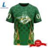 Personalized NHL Nashville Predators Full Green Design For St. Patrick's Day All Over Print Shirts
