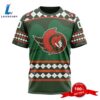 Personalized NHL Ottawa Senators Specialized Unisex Kits Hockey Celebrate St Patrick's Day 3D Shirts