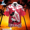 Cleveland Indians Mickey Mouse Short Sleeve Button Up Tropical Hawaiian Shirt
