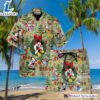 Funny Mickey Hawaiian Christmas Tree Disney World Disneyland Button Shirt