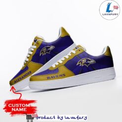 NFL Baltimore Ravens Air Froce 1 Sneakers Shoes 2
