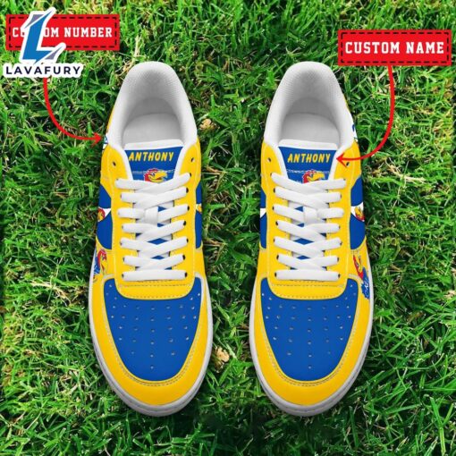 Kansas Jayhawks NCAA Air Force 1 Shoes For Men And Women