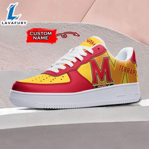 Maryland Terrapins NCAA Air Force 1 Shoes For Men And Women V