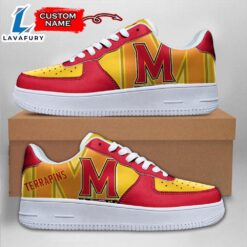 Maryland Terrapins NCAA Air Force 1 Shoes For Men And Women V