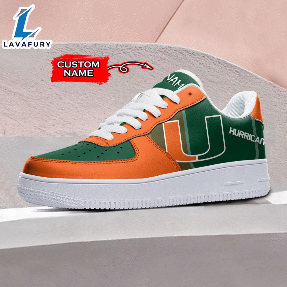 Miami Hurricanes NCAA Air Force 1 Shoes For Men And Women V4 Miami Hurricanes NCAA Air Force 1 Shoes For Men And Women V4