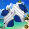 MLB Chicago Cubs Baseball Seam Hawaiian Shirt - Pitch-Perfect Stripe Design