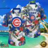 MLB Chicago Cubs Beachside Bloom Hawaiian Shirt - Lush Floral And Oceanic Blues
