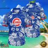MLB Chicago Cubs Classic Floral Hawaiian Shirt - Blue White Blossom Print