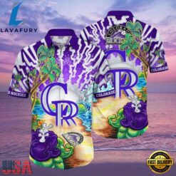 MLB Colorado Rockies Beachfront Celebration Tropical Shirt