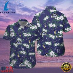 MLB Colorado Rockies Floral Hibiscus Hawaiian Shirt