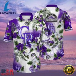 MLB Colorado Rockies Hibiscus Flower Hawaiian Shirt