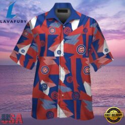 MLB Cubs Pride Abstract Chicago Cubs Colorblock Hawaiian Shirt