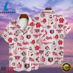 MLB Home Run Hero Cincinnati Reds Aloha Hawaiian Shirt Vintage Baseball Icons
