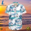 MLB LA Dodgers Classic Stripe And Palms Aloha Shirt Pristine Beach Vibe