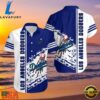 MLB Los Angeles Dodgers Splash White Stripe Aloha Shirt Fresh Blue Waves