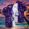 MLB Rockies Deep Purple Floral Hot Summer Aloha Shirt