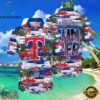 MLB Texas Rangers Flower Aloha Hawaiian Shirt, Summer Football