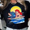 Cute Disney Stitch and Ariel T-Shirt Little Mermaid Princess Tee Disneyland WDW Outfits