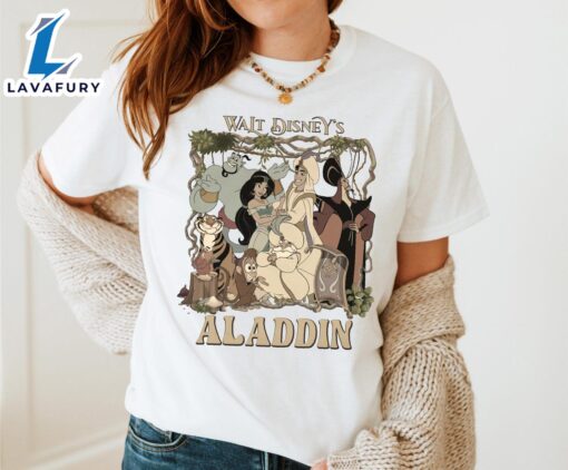 Disney Aladdin Shirt Princess Jasmine Tee Vintage Flying Carpet T-Shirt Disney Vacation