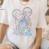 Disney Castle Frozen Elsa Princess Portrait T-Shirt Mickey Ears Vacation Gift